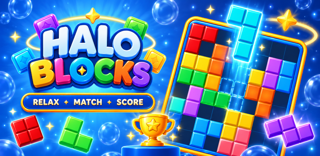 Halo Blocks — colorful block puzzle gameplay